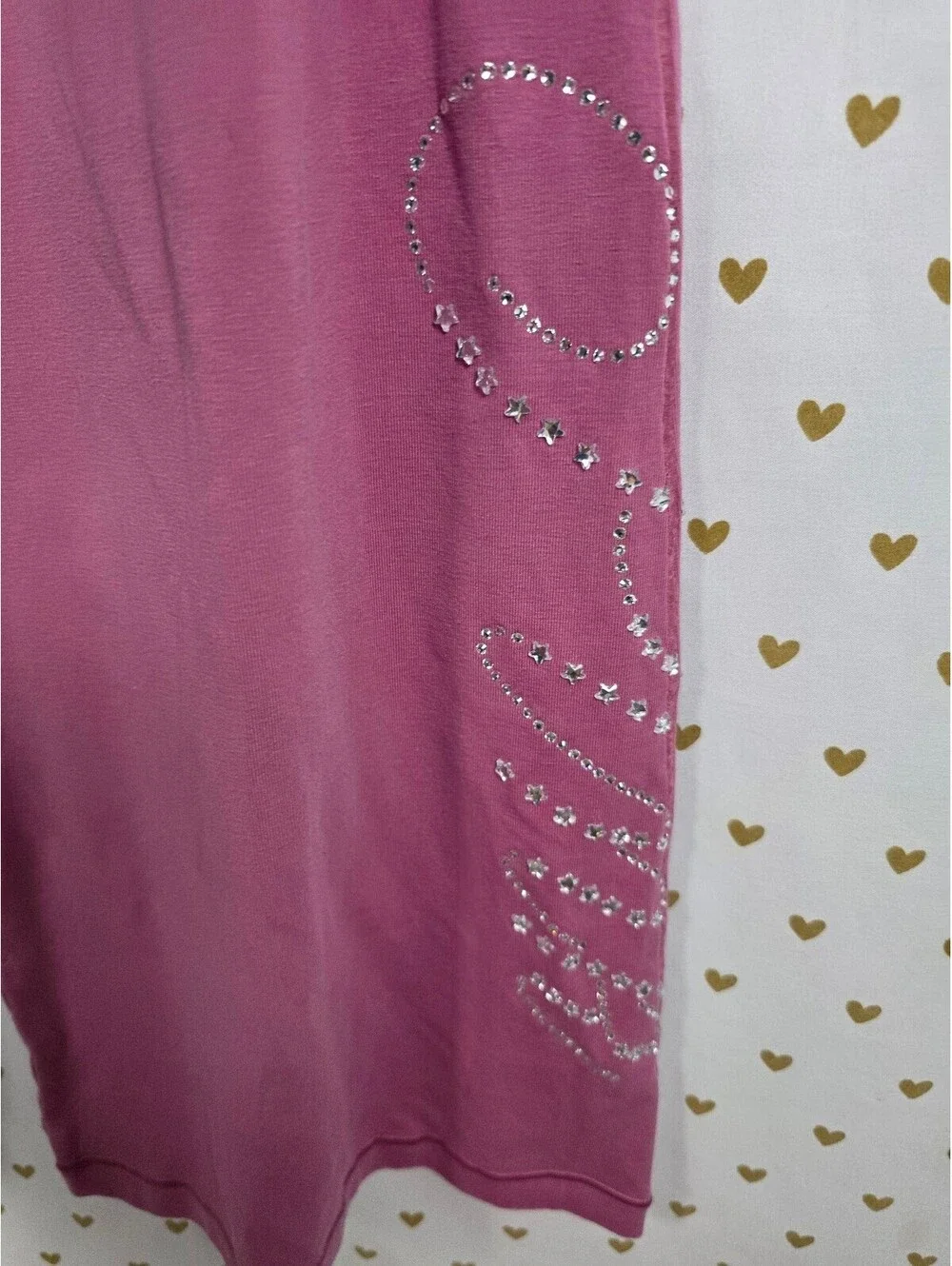 Victorias Secret PINK BLING Studded Foldover Flare Yoga pants LARGE